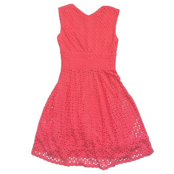 NWT Rabbit Coral Lace Overlay Full Coverage A-Line Dress sz S - Picture 5 of 11